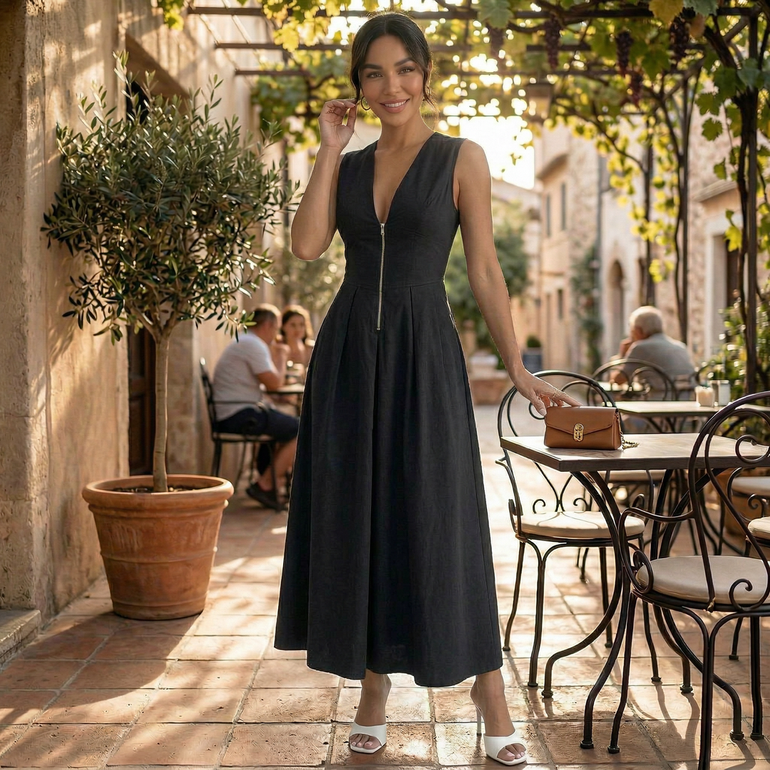 Vestido Midi Elegante Mujer