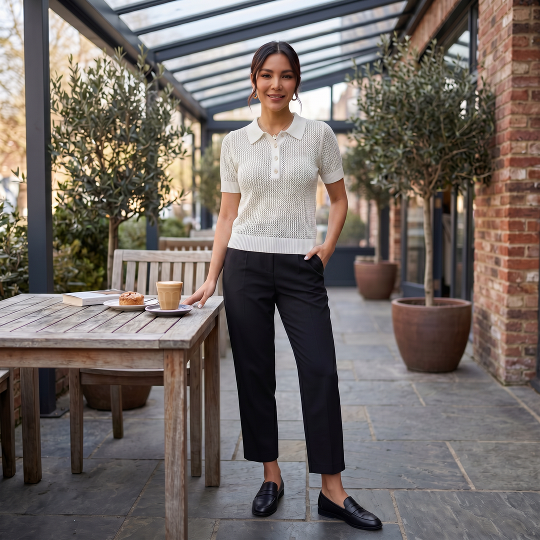 Polo Mujer Punto Transparente