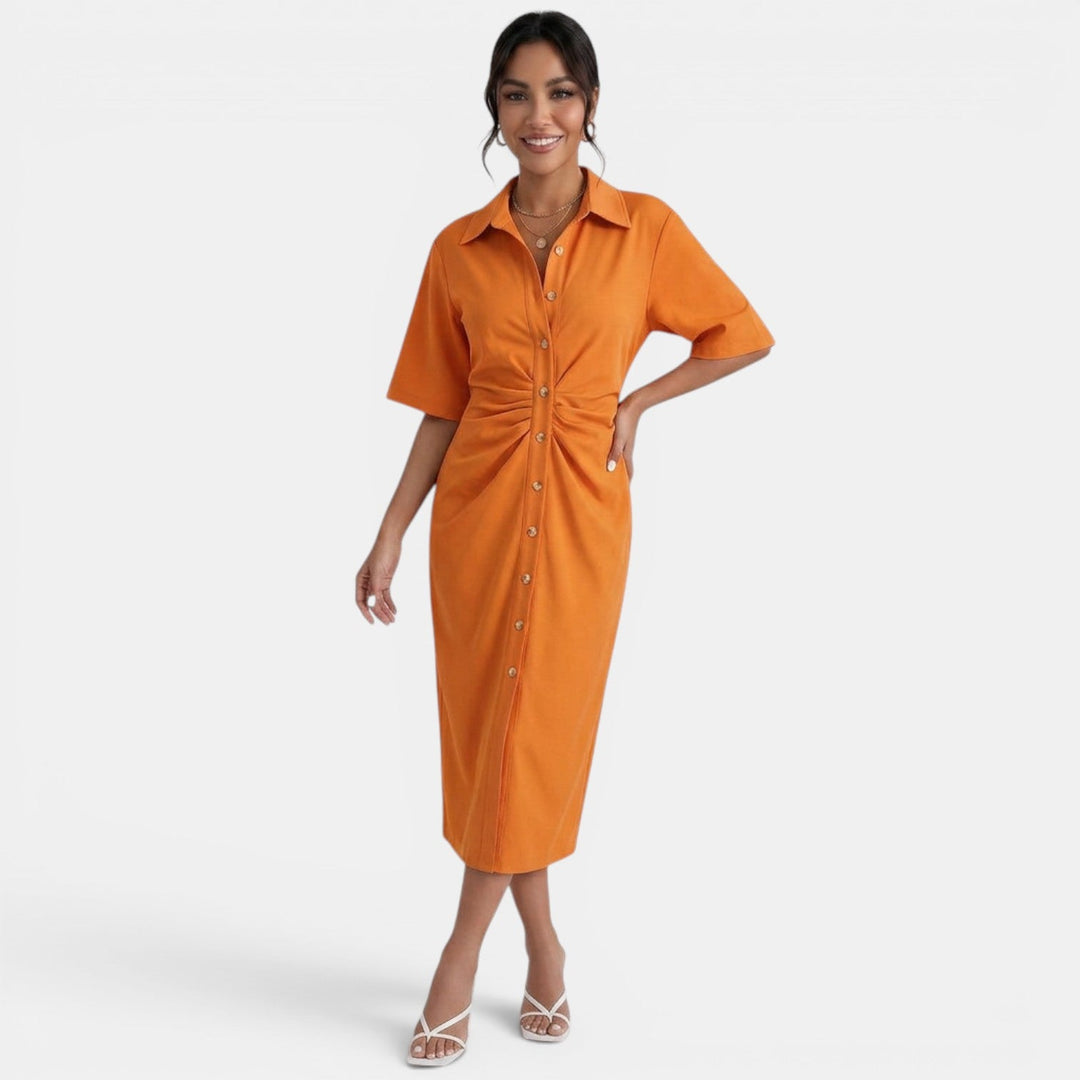Vestido Midi Camisero Elegante