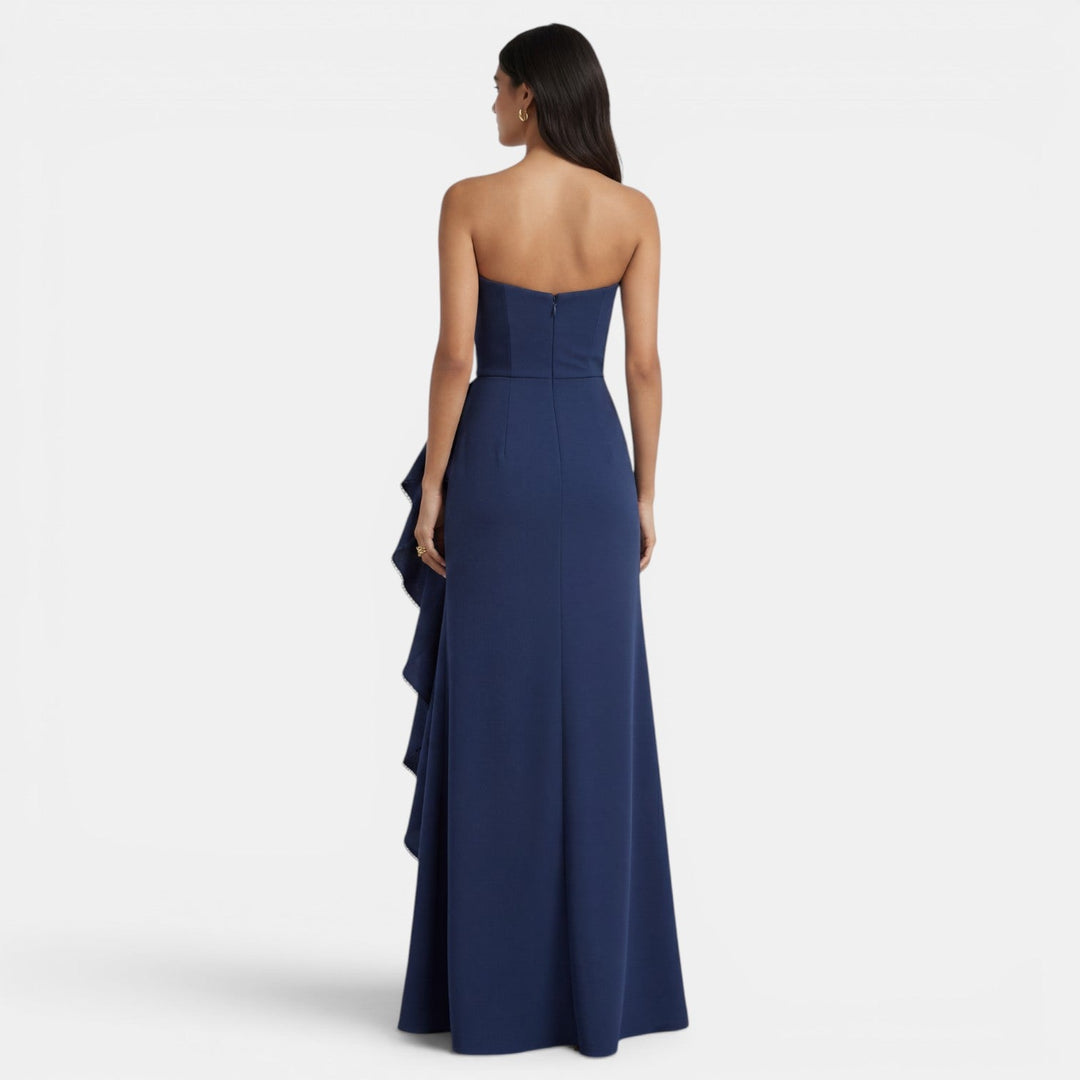 Vestido Palabra de Honor Asimétrico para Mujer Elegante