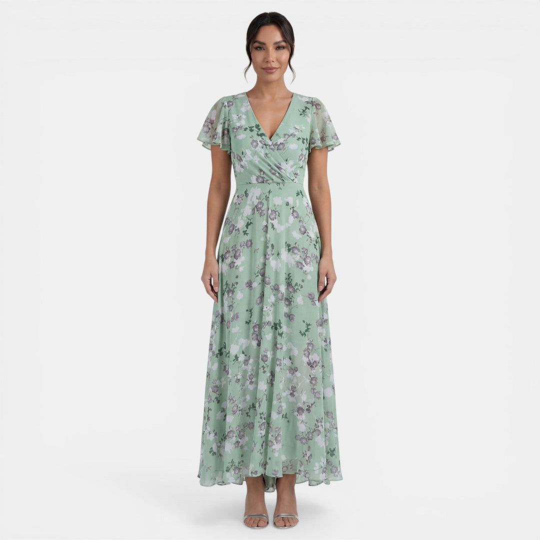 Vestido Mujer Floral Verano con Volantes