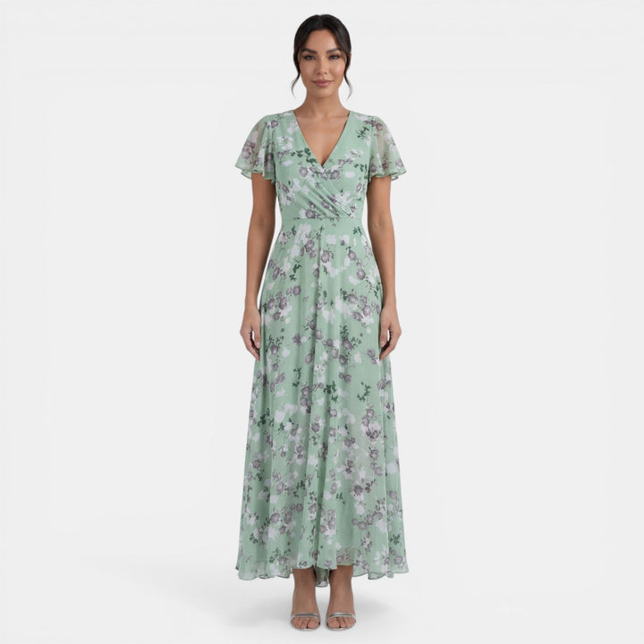 Vestido Mujer Floral Verano con Volantes