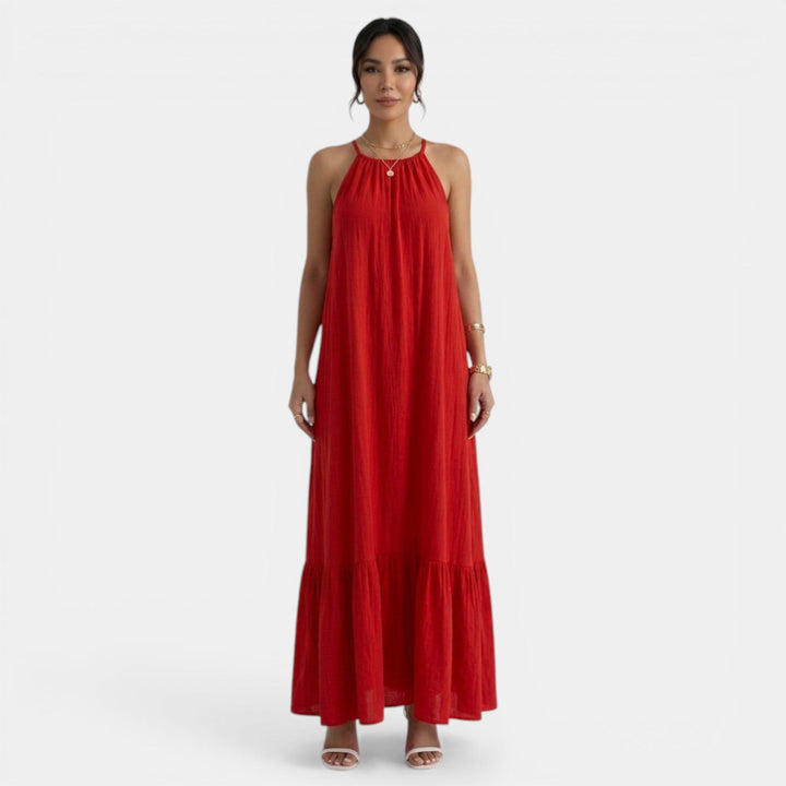 Vestido Largo Playa Mujer Halter