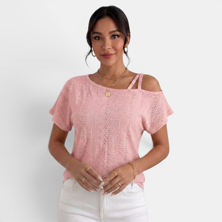Top Mujer Un Hombro con Calados