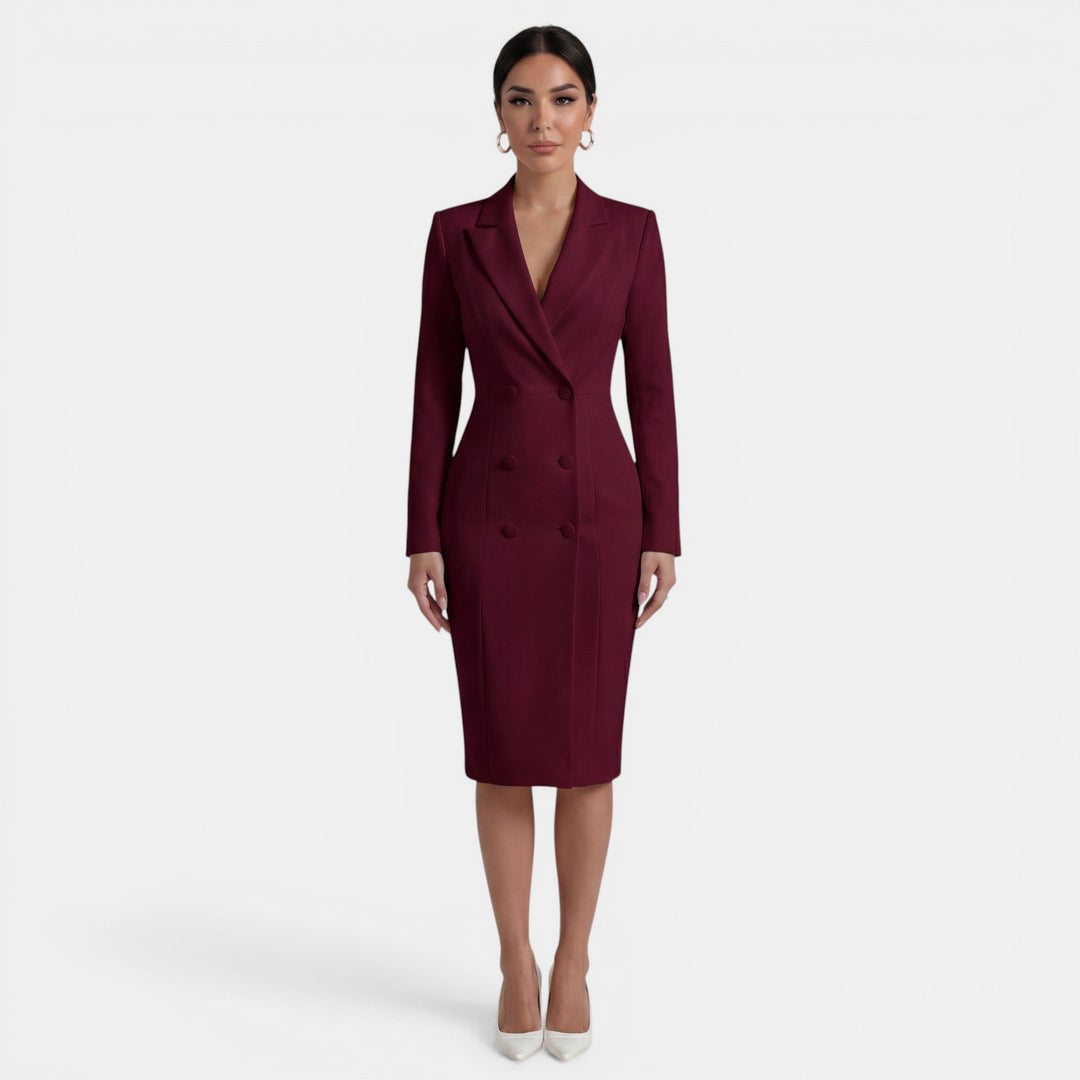 Vestido Blazer Midi Mujer Elegante