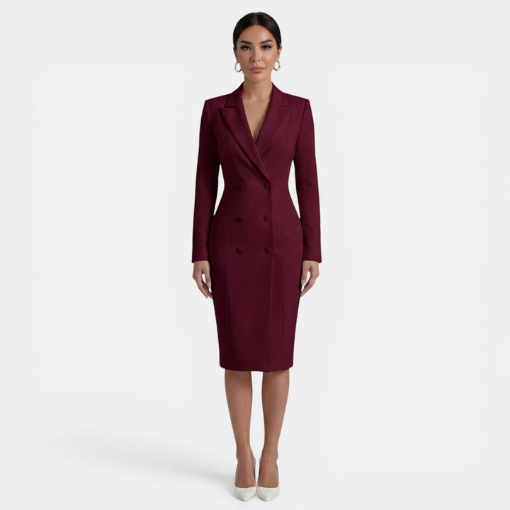 Vestido Blazer Midi Mujer Elegante
