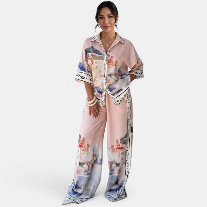 Conjunto Mujer Rosa Verano Elegante