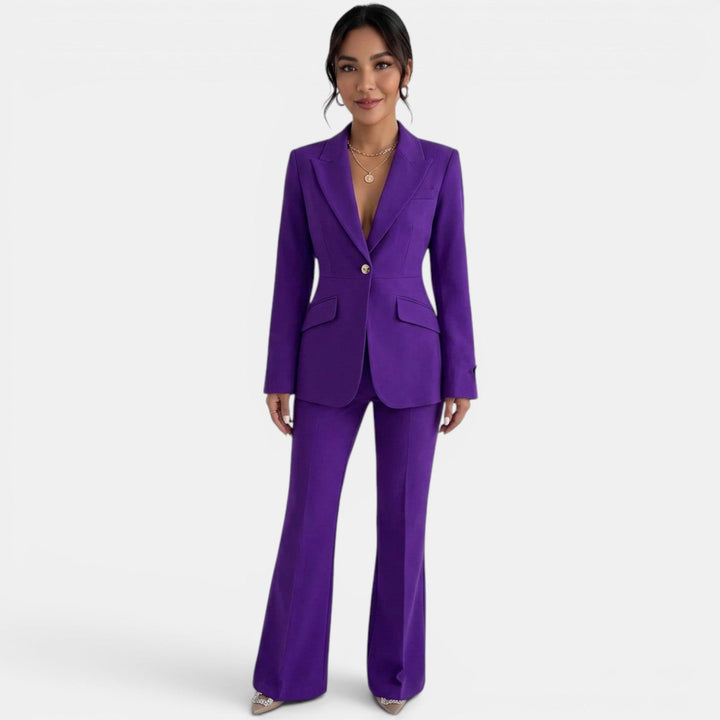 Conjunto Mujer Elegante Violeta Oficina
