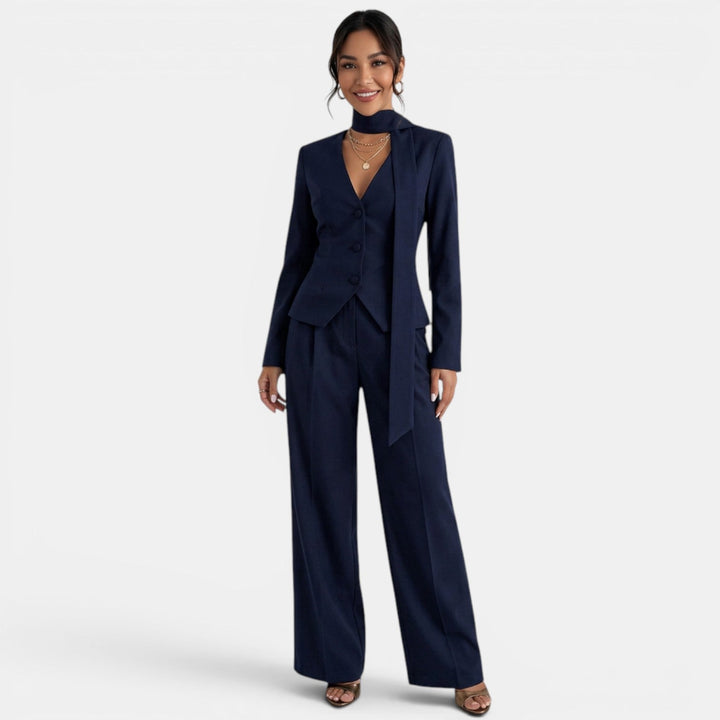 Conjunto Blazer Halter Azul Marino