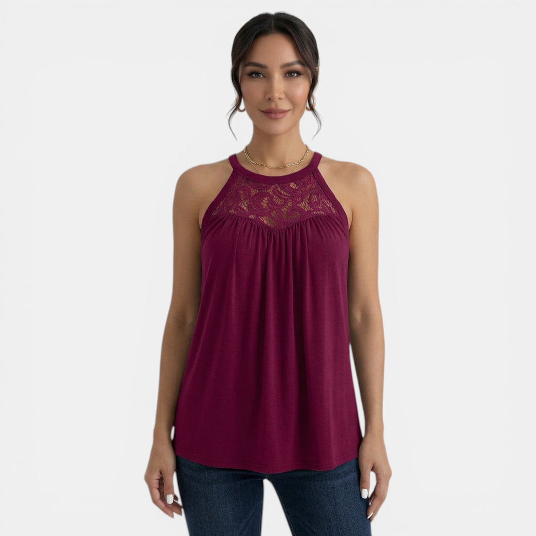 Mujer Verano Cuello Cuadrado Plisado