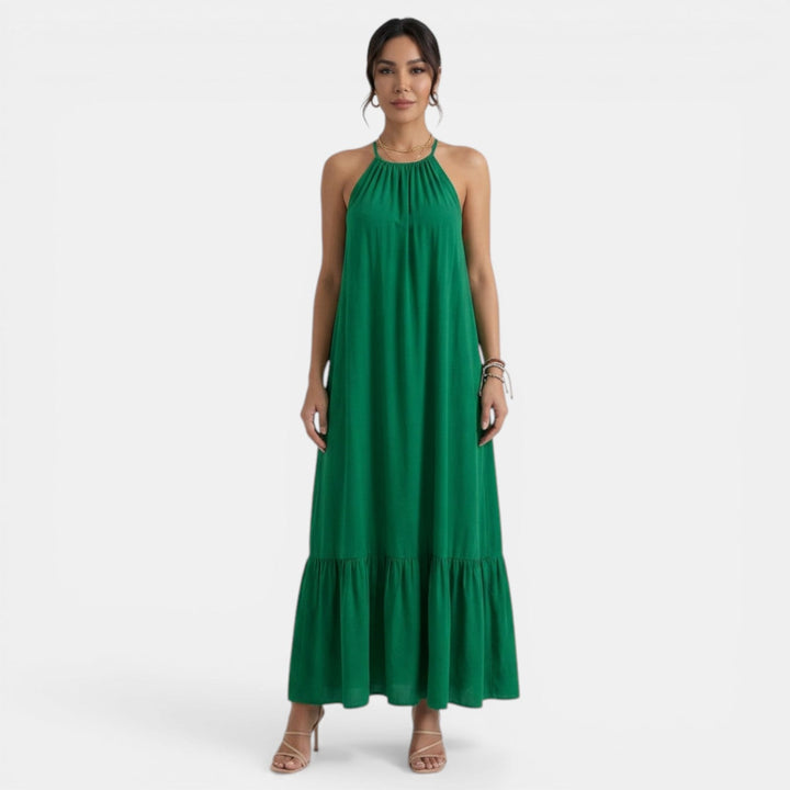 Vestido Largo Playa Mujer Halter