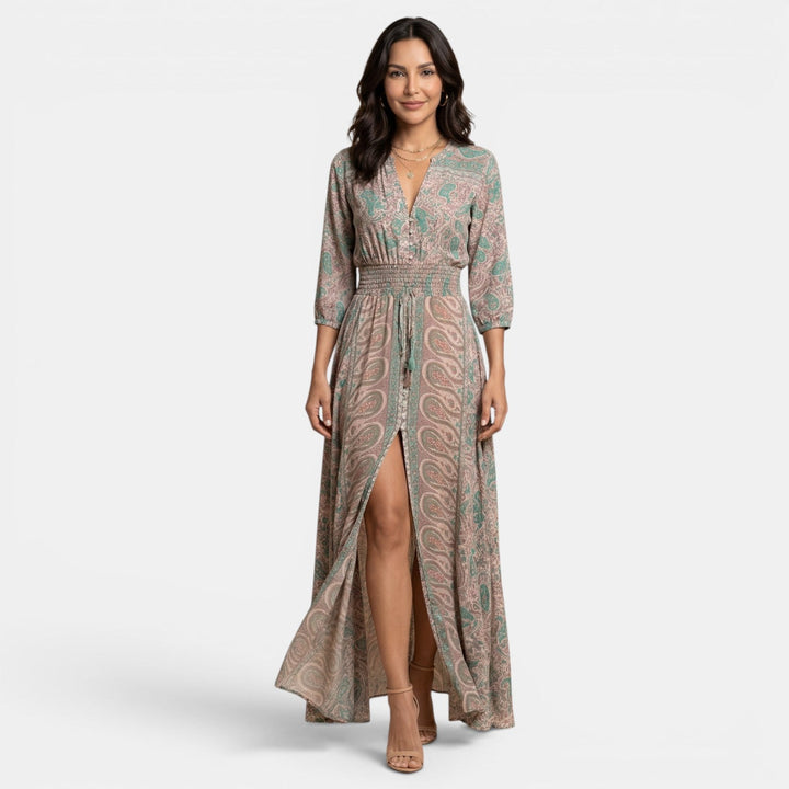 Vestido Maxi Boho Mujer Paisley