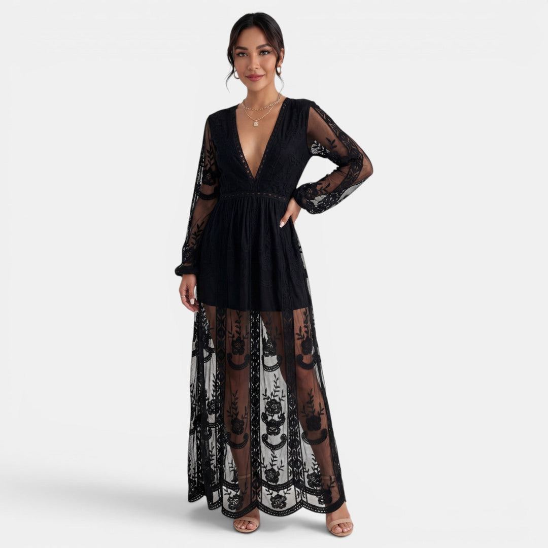 Vestido Largo Mujer Verano Cuello V