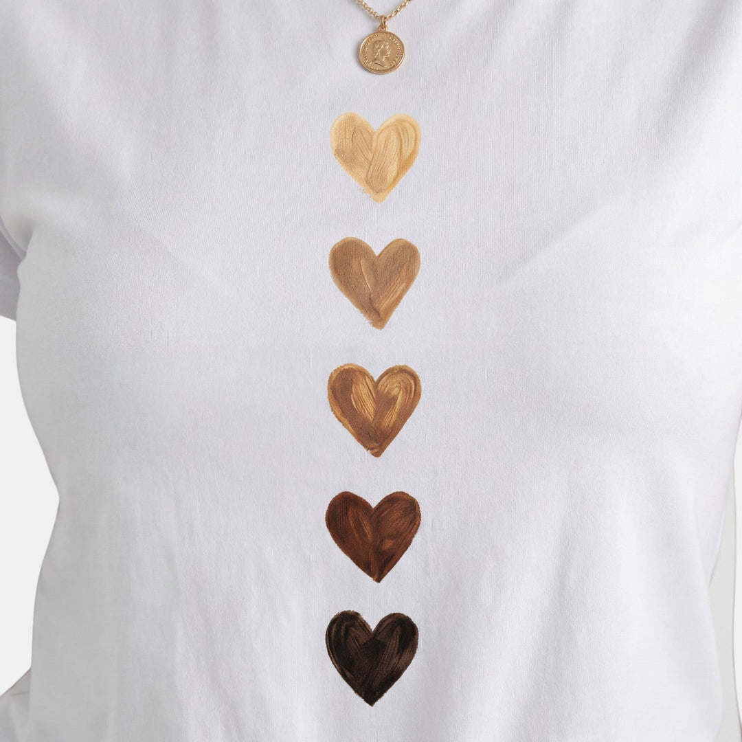 Camiseta Blanca Mujer Estampada Verano