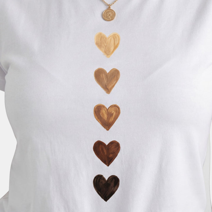 Camiseta Blanca Mujer Estampada Verano