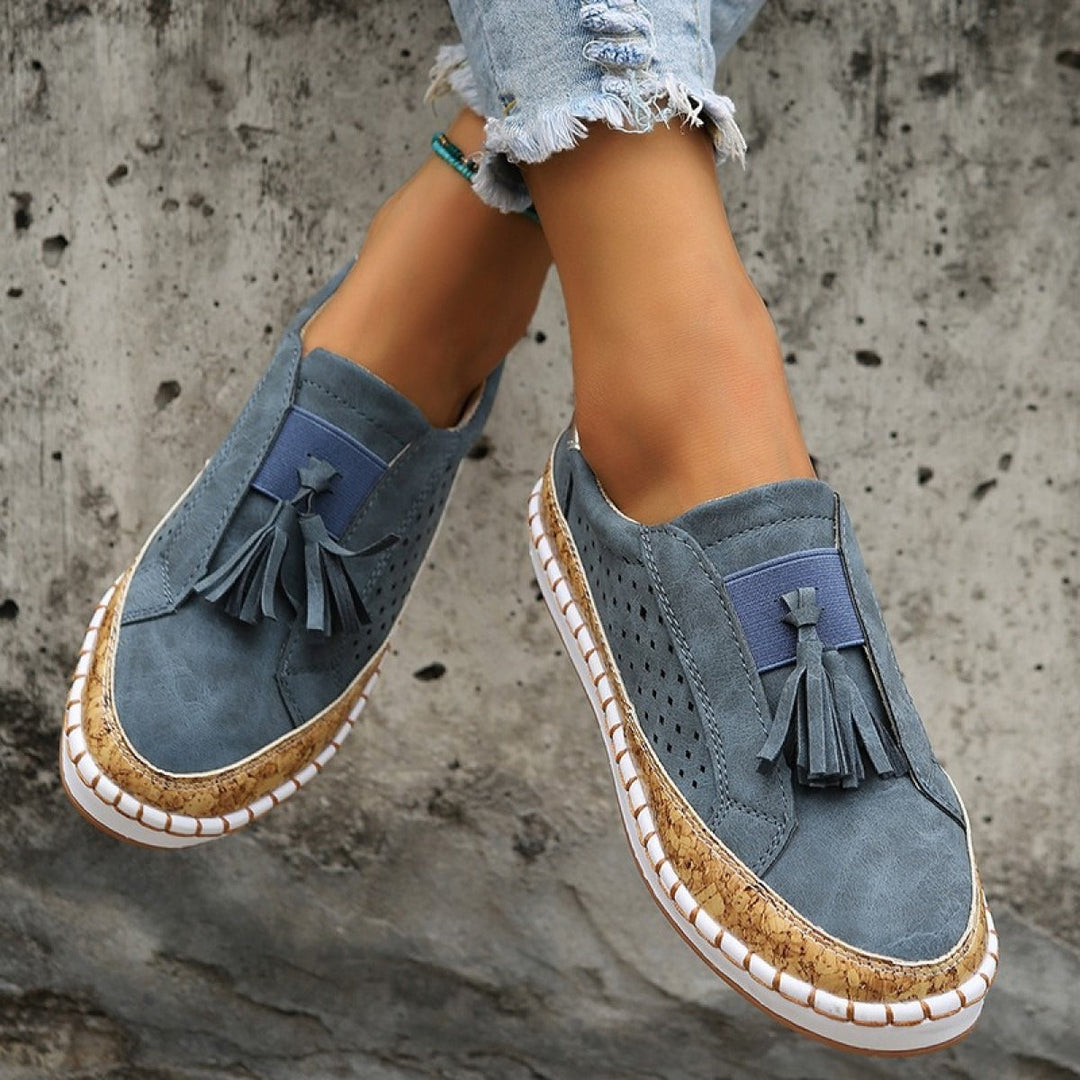 Zapatos loafers planos con borlas para mujer - Madison
