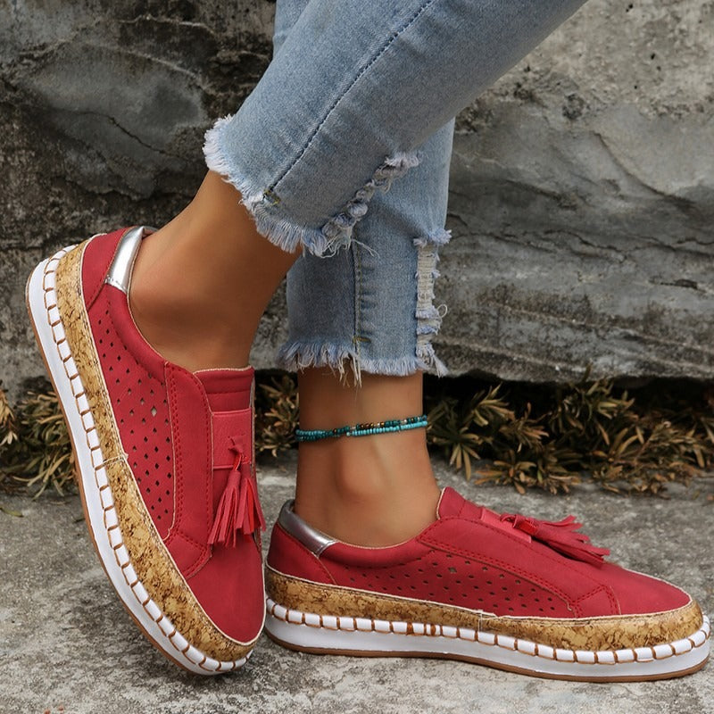 Zapatos loafers planos con borlas para mujer - Madison