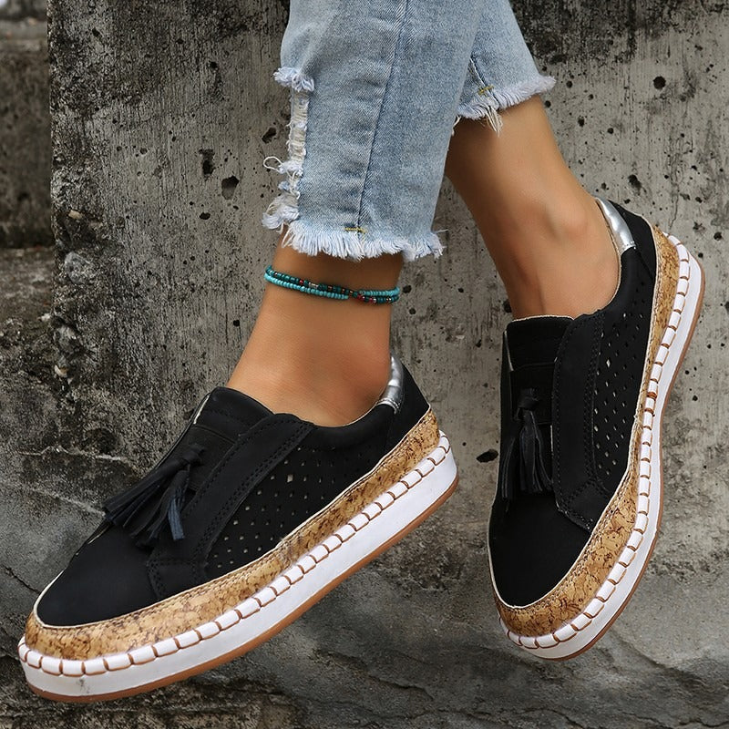 Zapatos loafers planos con borlas para mujer - Madison