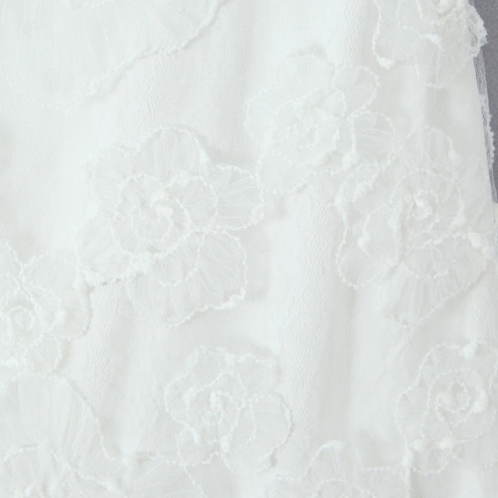 Vestido largo para mujer de encaje floral con tirantes finos estilo elegante - Elena