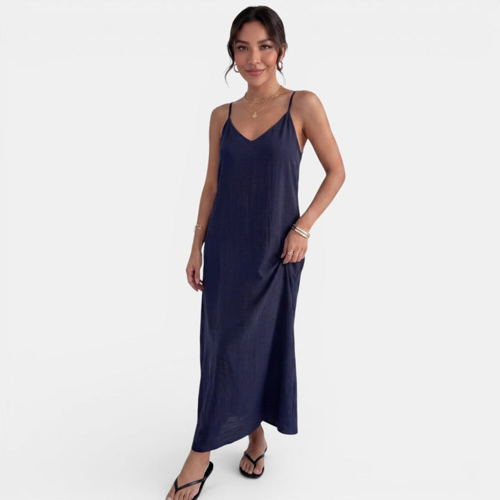 Vestido Largo Fluido Mujer Verano