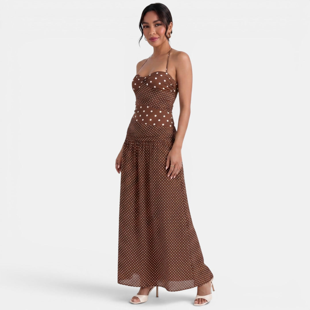Vestido Largo Lunares Mujer