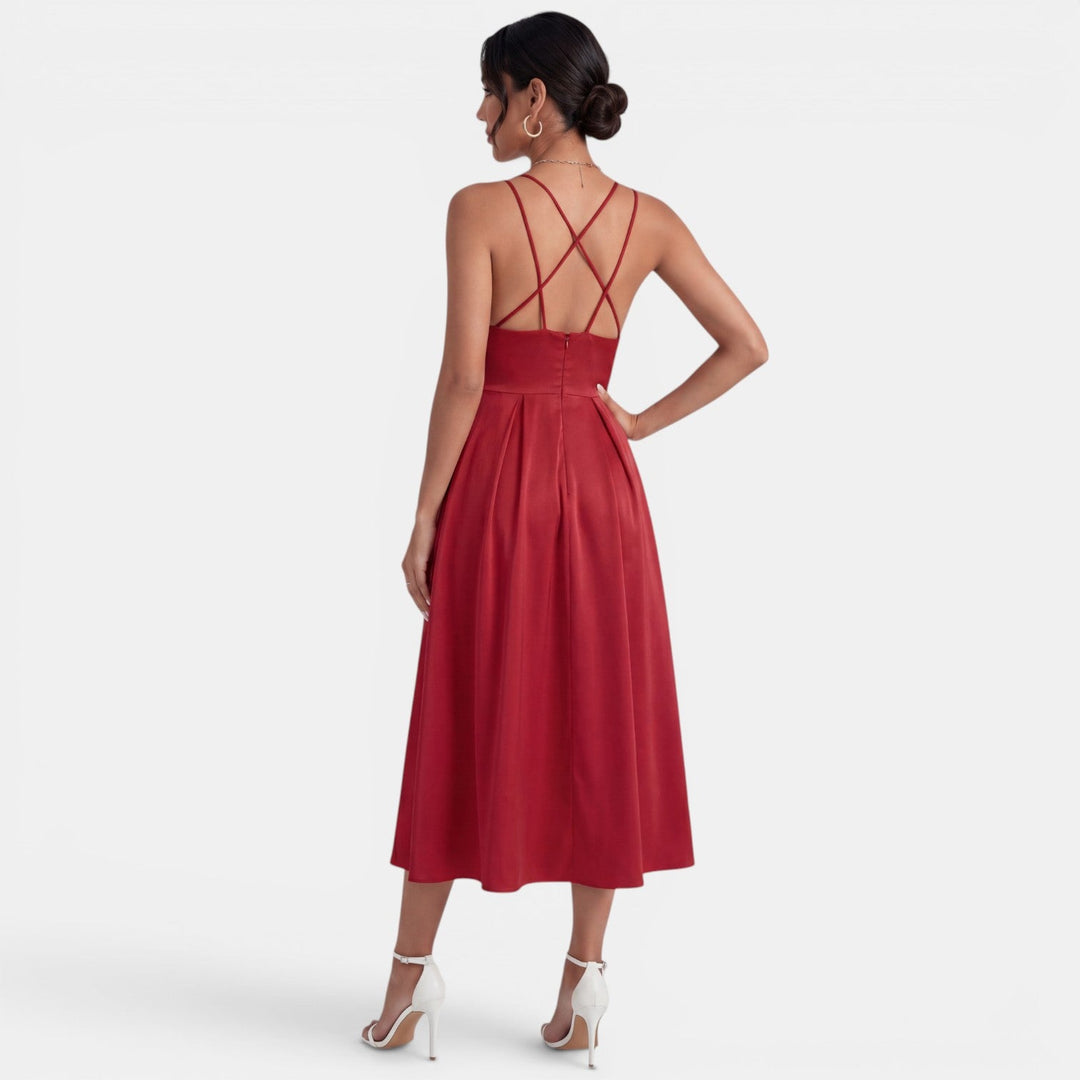 Vestido Midi Mujer Elegante