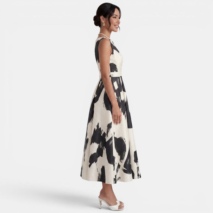 Vestido Midi Estampado Elegante