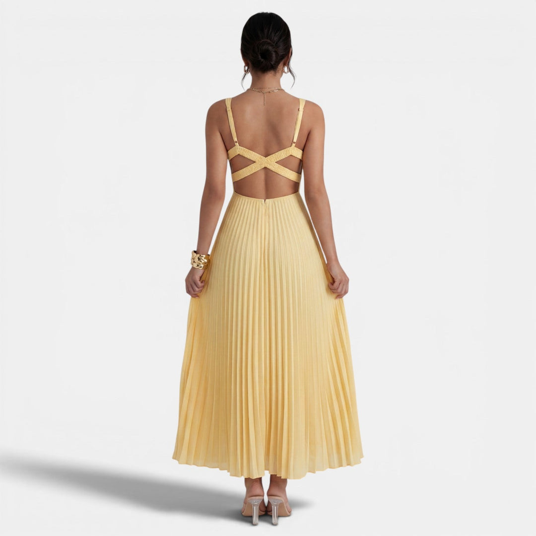 Vestido Midi Satén Mujer Tirantes
