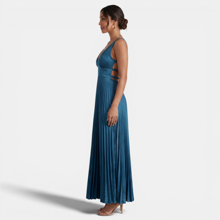 Vestido Midi Satén Mujer Tirantes
