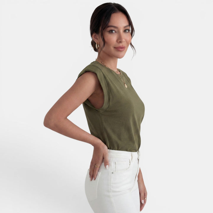 Camisa Mujer Sin Mangas Fluida