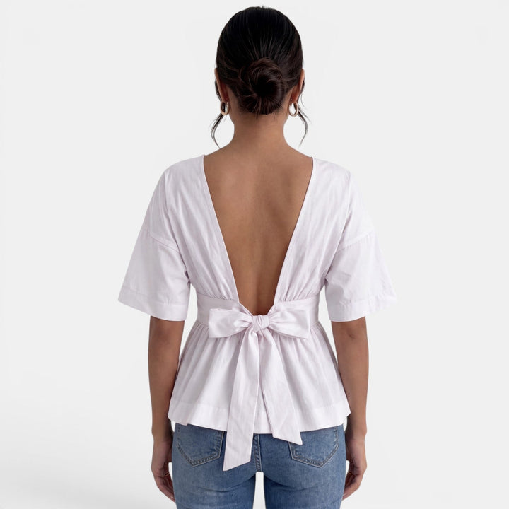 Camiseta Verano Espalda Abierta Mujer