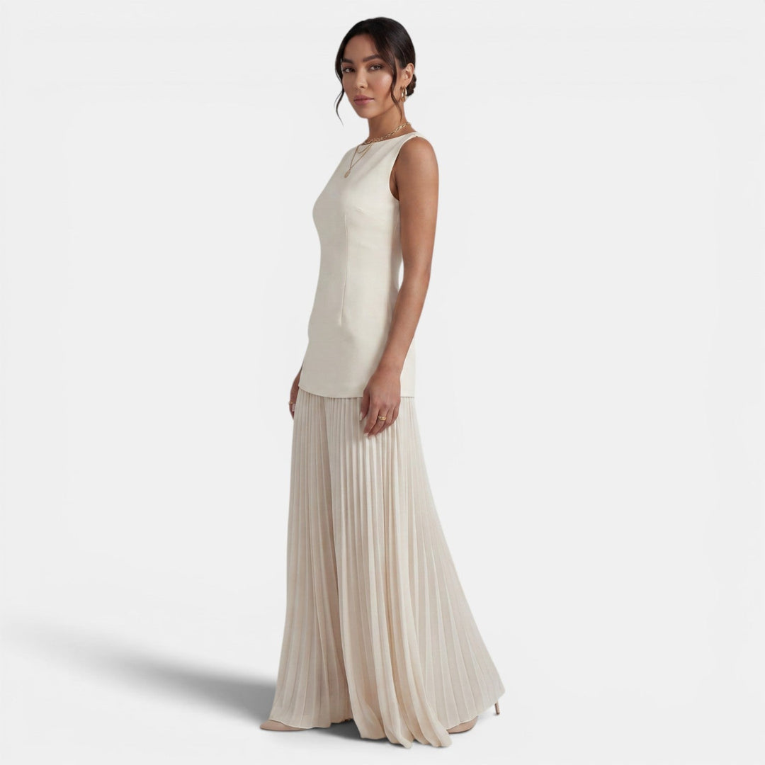 Conjunto Mujer 2 Piezas Vestido Plisado
