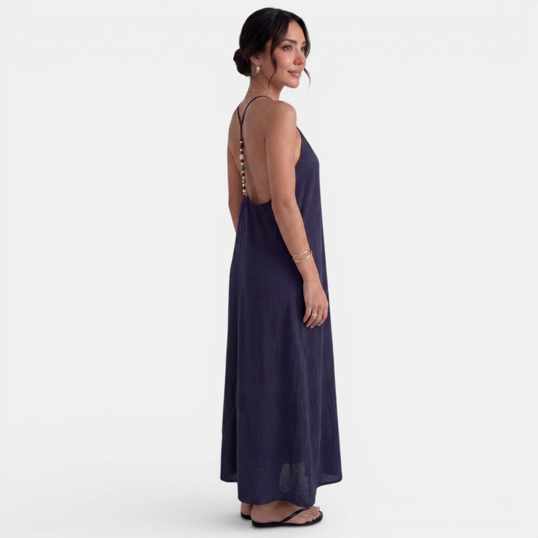 Vestido Largo Fluido Mujer Verano