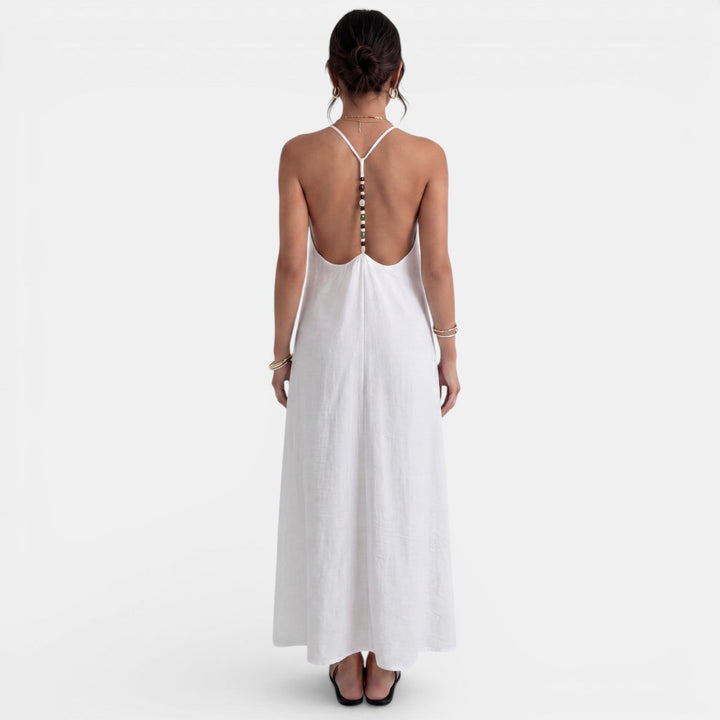 Vestido Largo Fluido Mujer Verano
