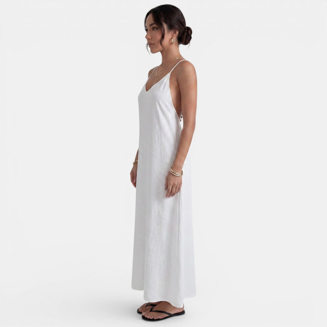 Vestido Largo Fluido Mujer Verano