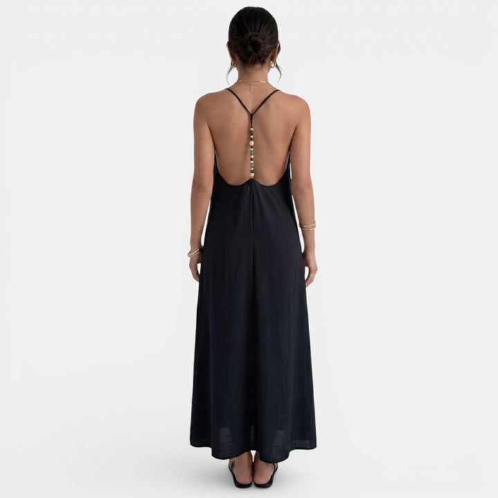 Vestido Largo Fluido Mujer Verano