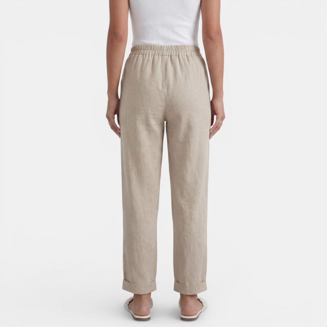Pantalón Lino Mujer Cintura Alta