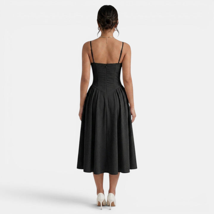Vestido Midi Corset Mujer Elegante