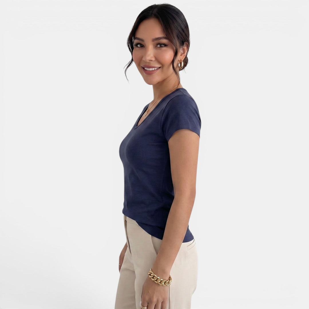 Camiseta Mujer Cuello U