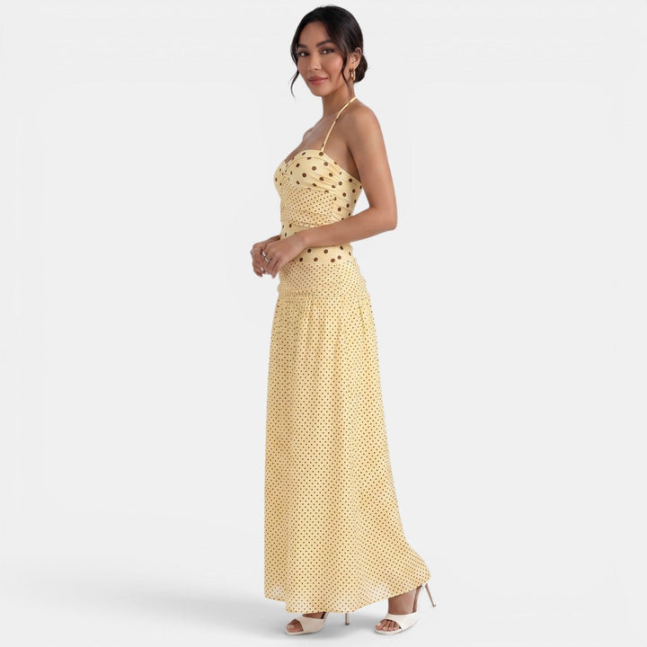 Vestido Largo Lunares Mujer