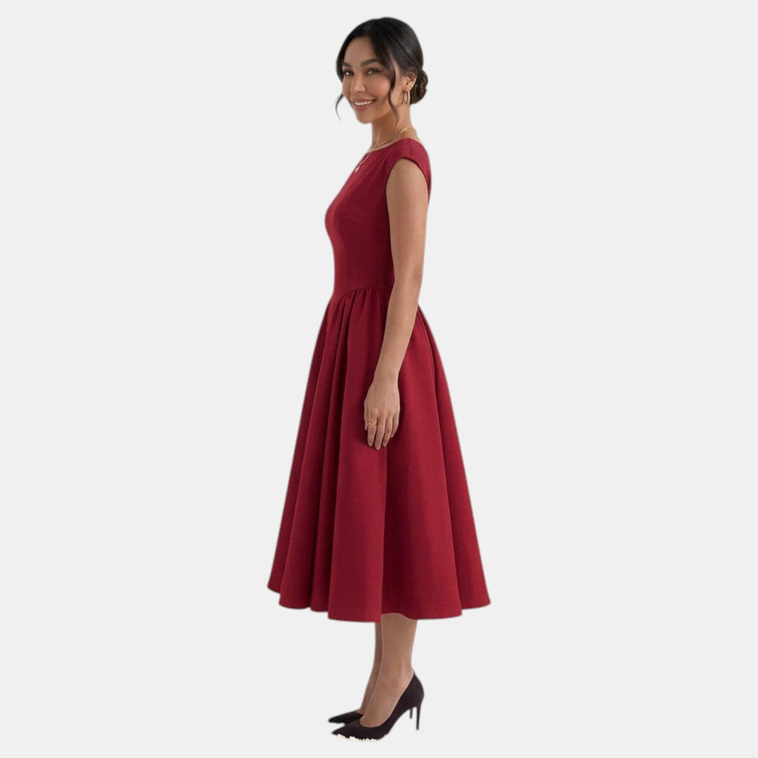 Vestido Midi Mujer Espalda Abierta