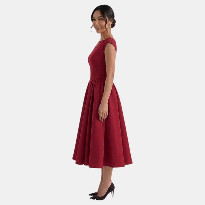 Vestido Midi Mujer Espalda Abierta