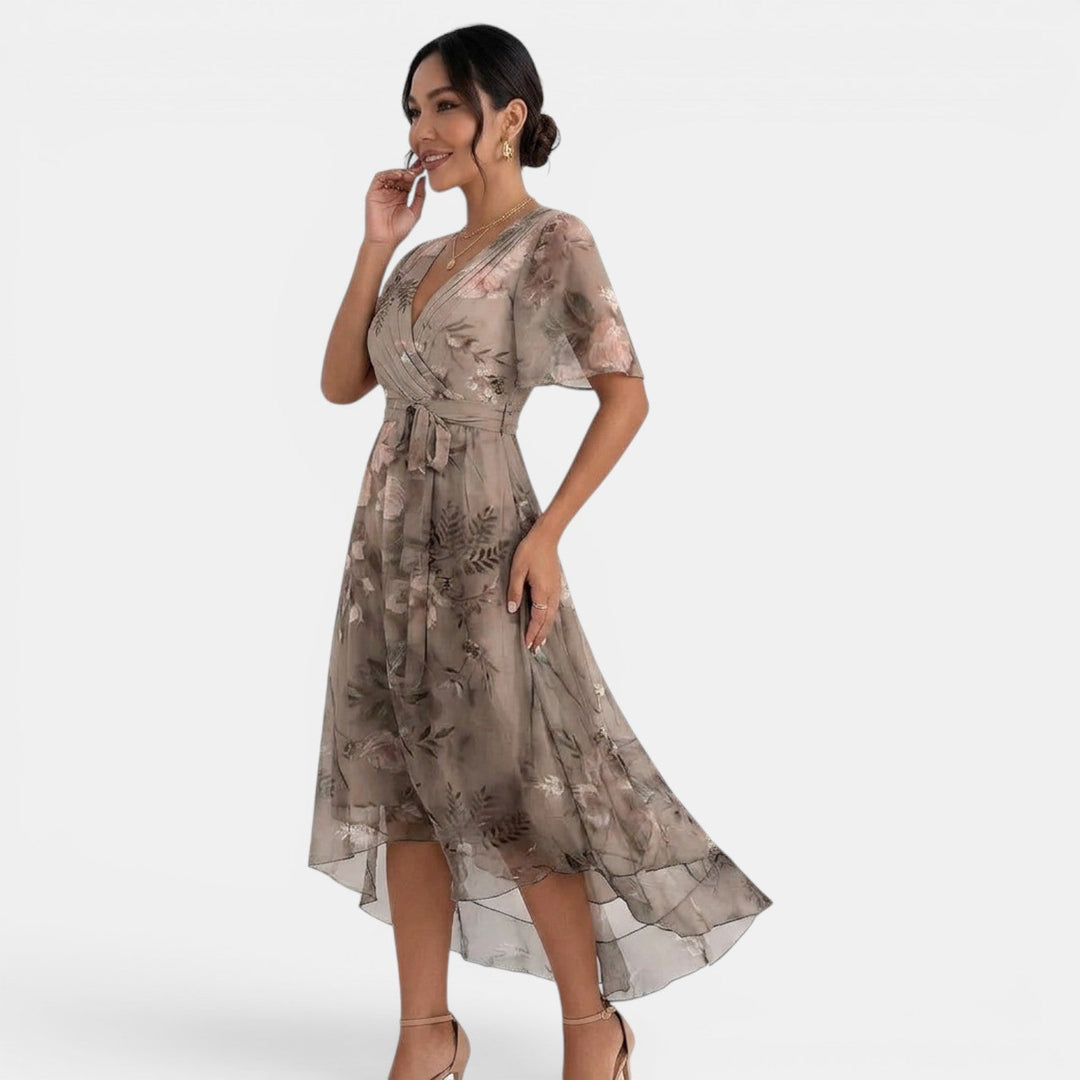 Vestido Midi Floral Mujer Verano