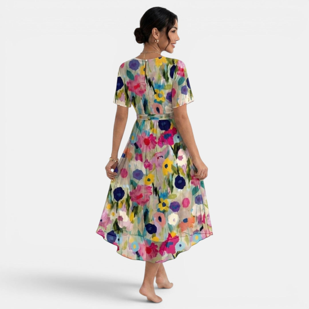 Vestido Midi Floral Mujer Verano
