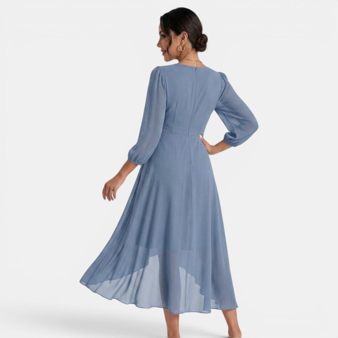 Vestido Midi Mujer Escote V
