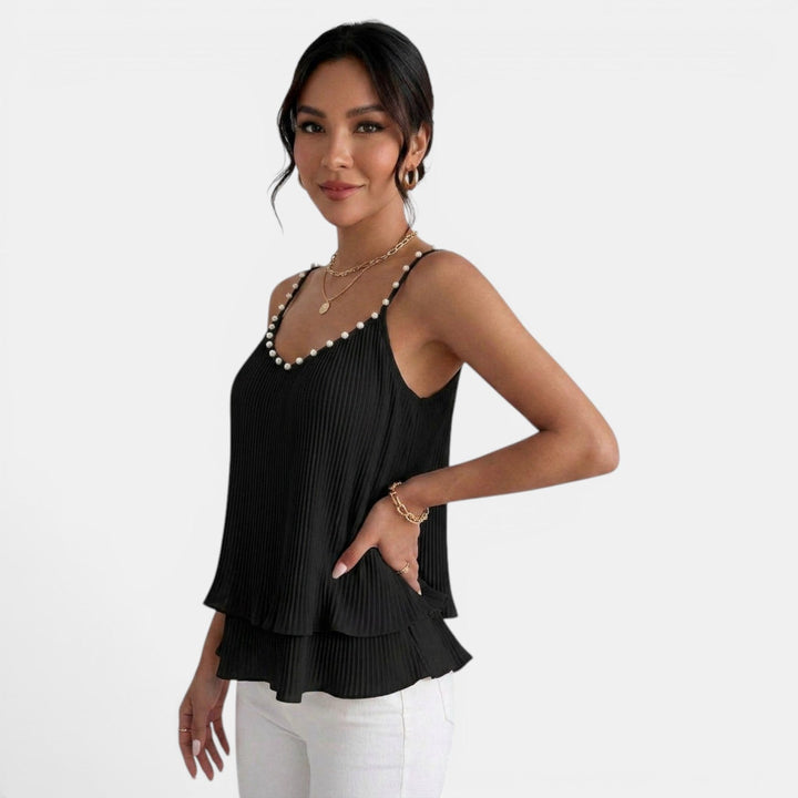 Top Camisola Mujer Perlas