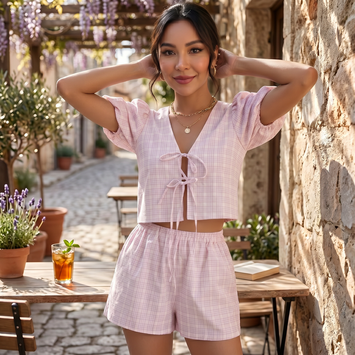 Conjunto Cuadros Mujer Verano