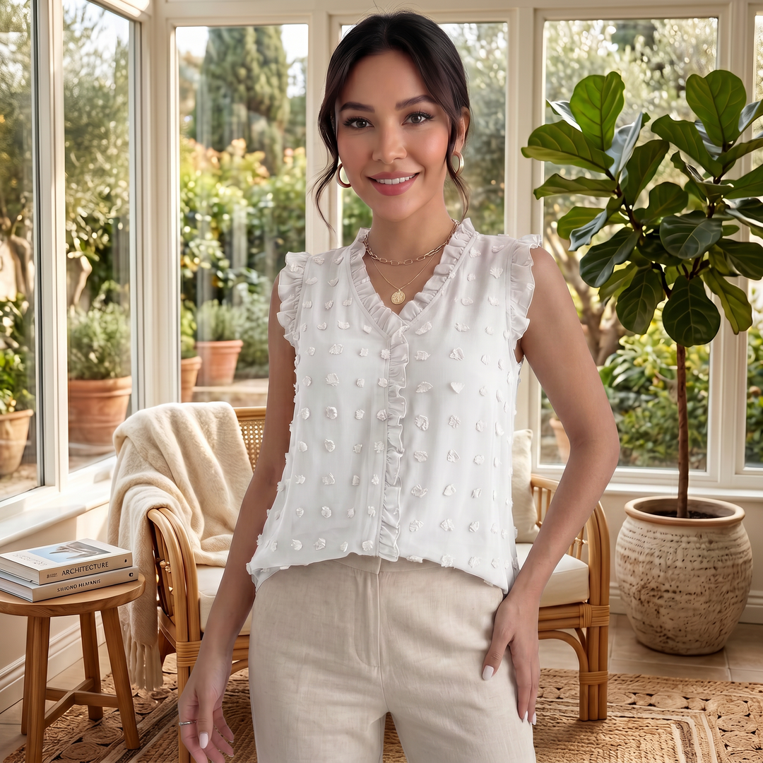 Blusa Mujer Volantes Elegante