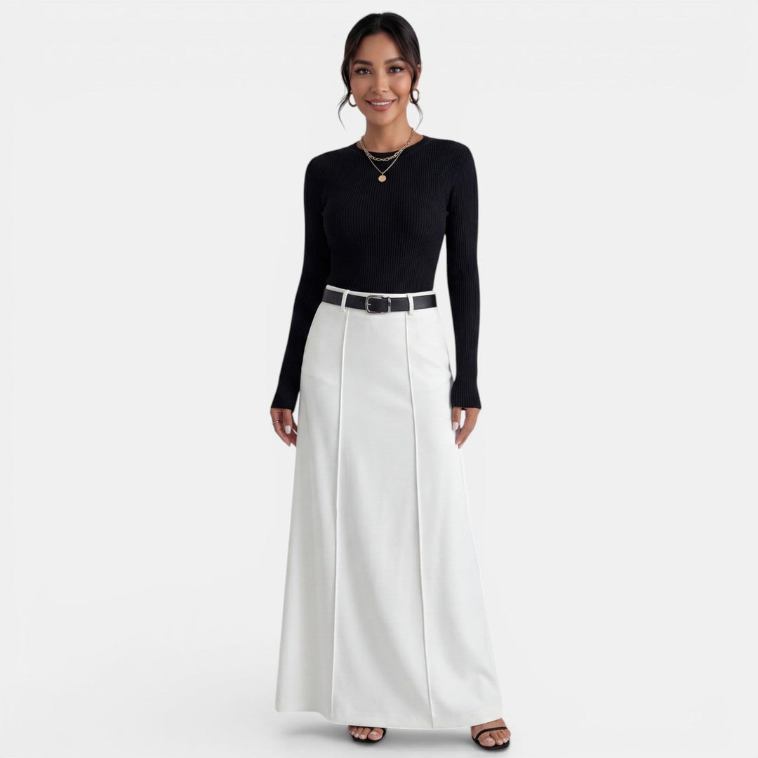 Falda Larga Blanca Verano