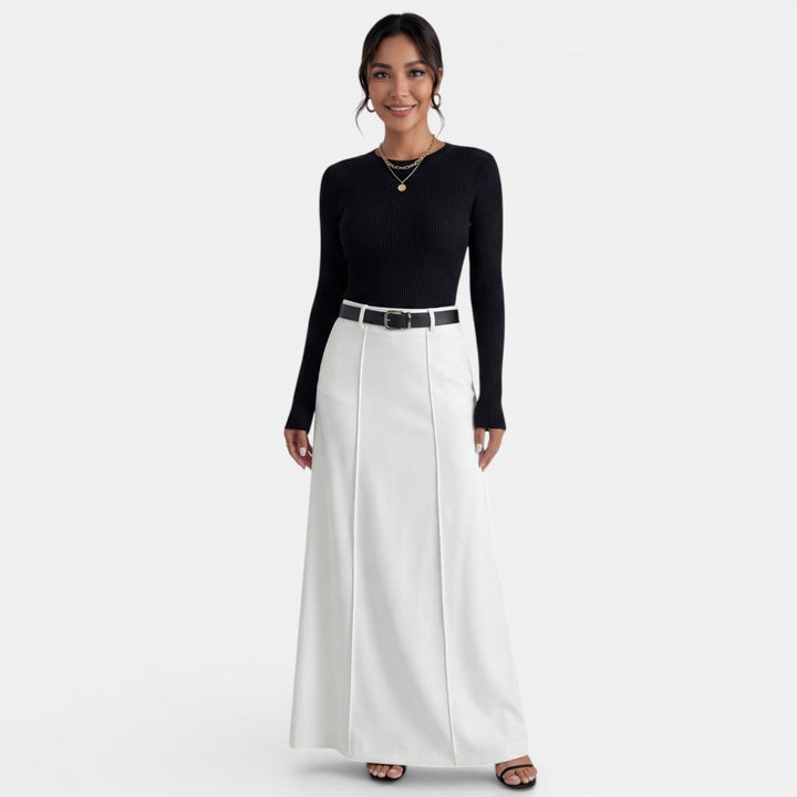 Falda Larga Blanca Verano